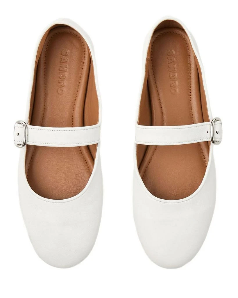 Sandro Women's Shiny Leather Ballet Flats 3