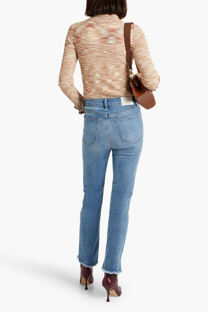 SIMKHAI River frayed mid-rise straight-leg jeans 3
