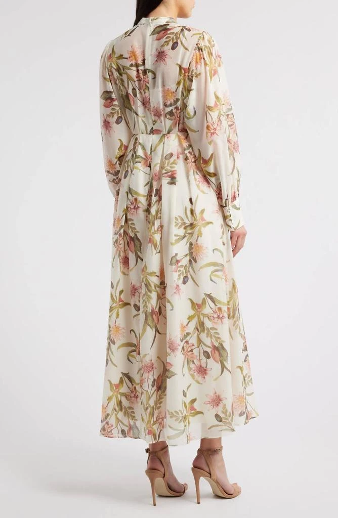 Chelsea28 Floral Long Sleeve Maxi Dress In Ivory Pink Bohem Botanical 3