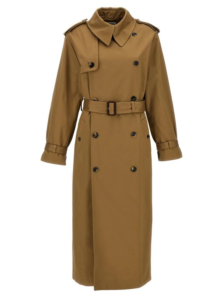 Yves Saint Laurent Saint Laurent Double-Breasted Belted Trench Coat 1