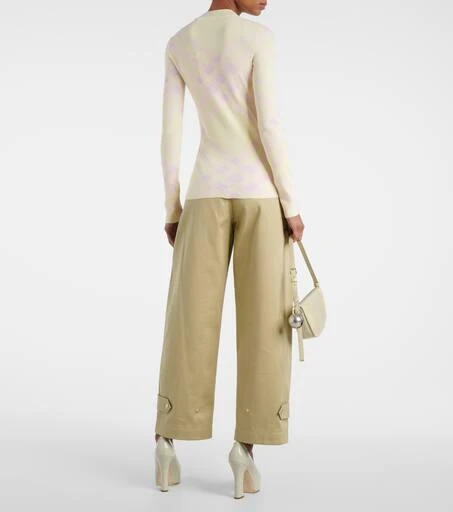 Burberry Burberry Check wool-blend top 3