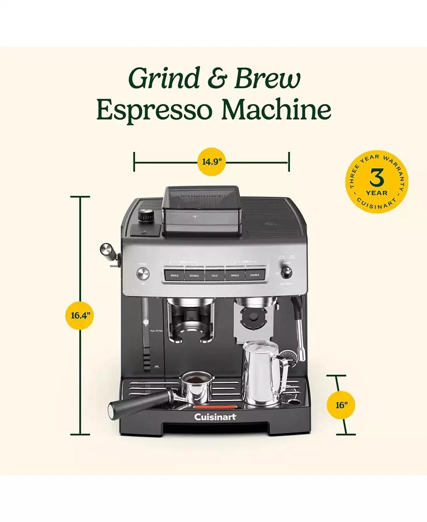 Cuisinart Espresso Bar Grind & Brew Espresso Machine, EM-640 7