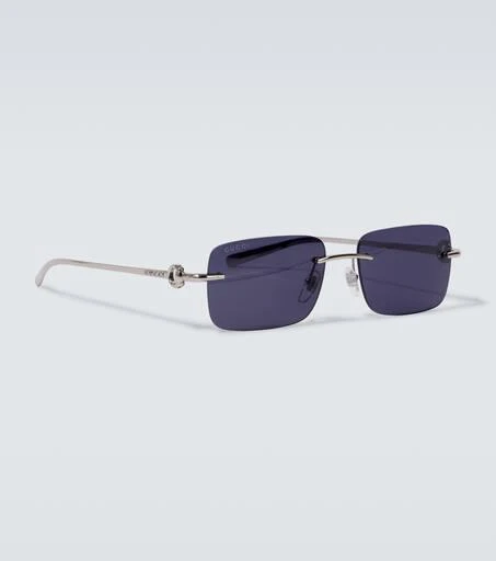 Gucci Horsebit rectangular sunglasses 4