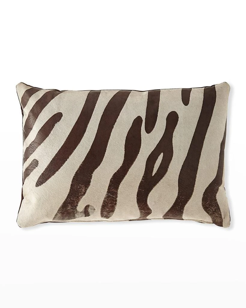 Massoud Hair Hide Zebra Pillow, 23" x 15" 2