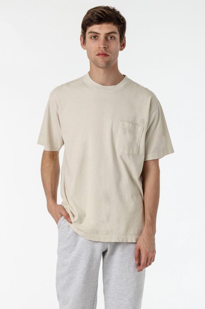 Los Angeles Apparel (Factory Store) 1809GD - Short Sleeve Garment Dye Pocket T-Shirt