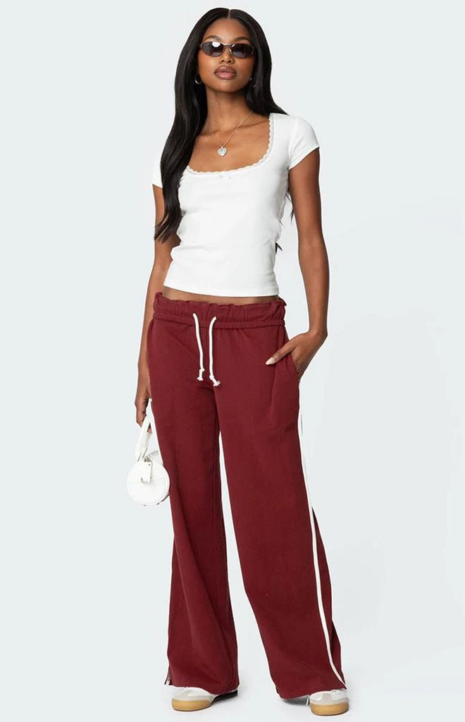 Edikted Priscilla Lace Trim T-Shirt 2