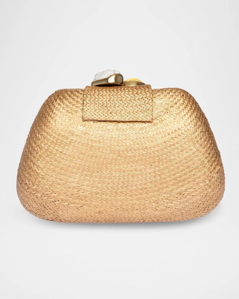 Rafe Tamu Stone Tassel Woven Clutch Bag 3