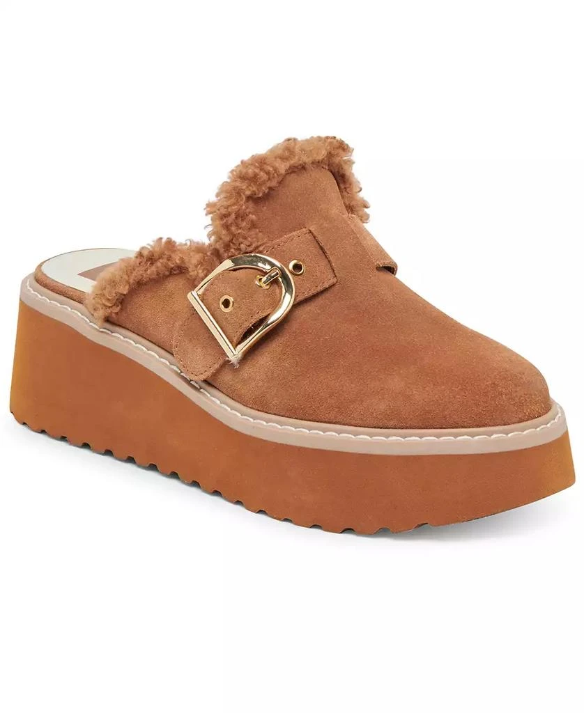 Dolce Vita Women's Lelani Plush Platform Clogs 1