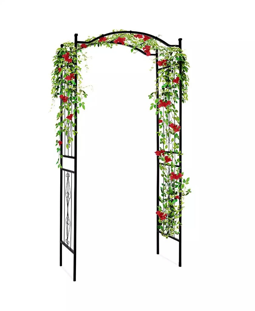Best Choice Products 92in Steel Garden Arch Arbor Outdoor Trellis for ...