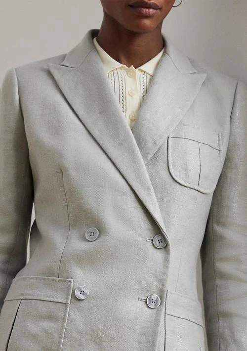 Ralph Lauren Ralph Lauren Foiled Linen Cotton Blazer 3