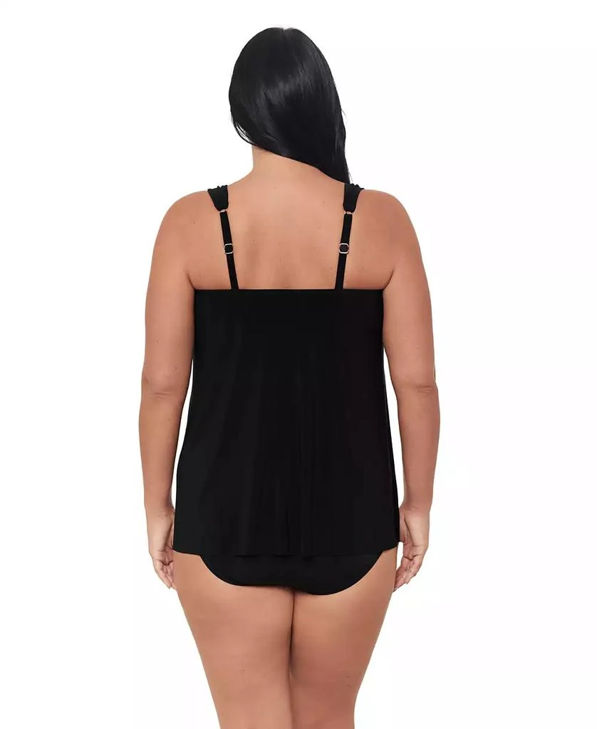 Miraclesuit Plus Size Razzle Dazzle Asymmetrical-Drape Tankini Top 3