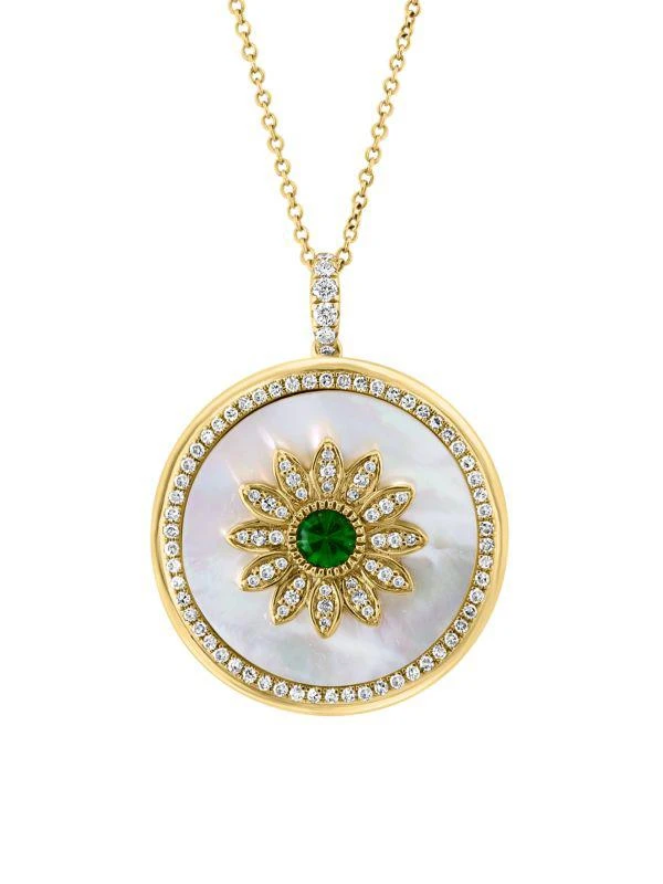 Effy 14K Yellow Gold & Multi Stone Pendant Necklace 2