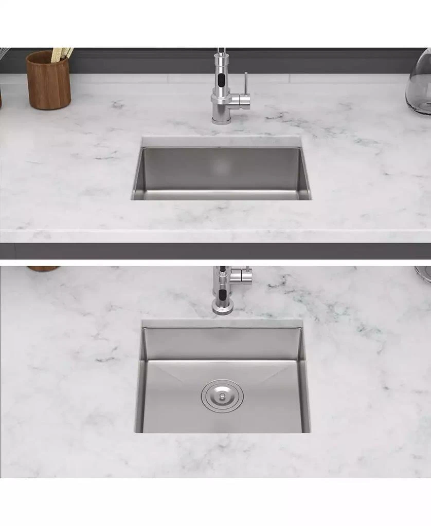 Flynama 18x16x5.5inch ADA Compliant Kitchen Sink Undermount Stainless Steel Single Bowl 16 Gauge 2