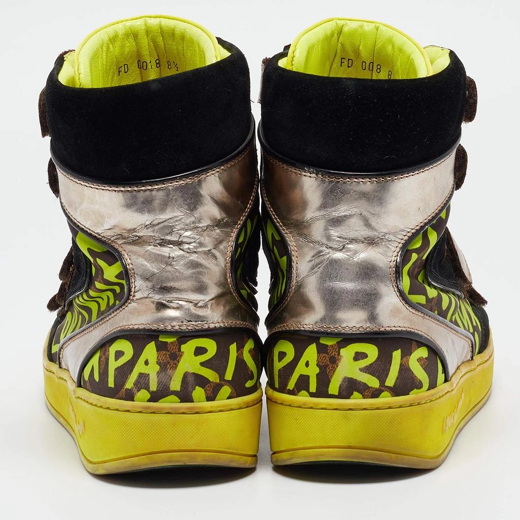 Louis Vuitton Louis Vuitton Multicolor Suede and Leather Graffiti Metallic-Trim Sneakers Size 42.5 5