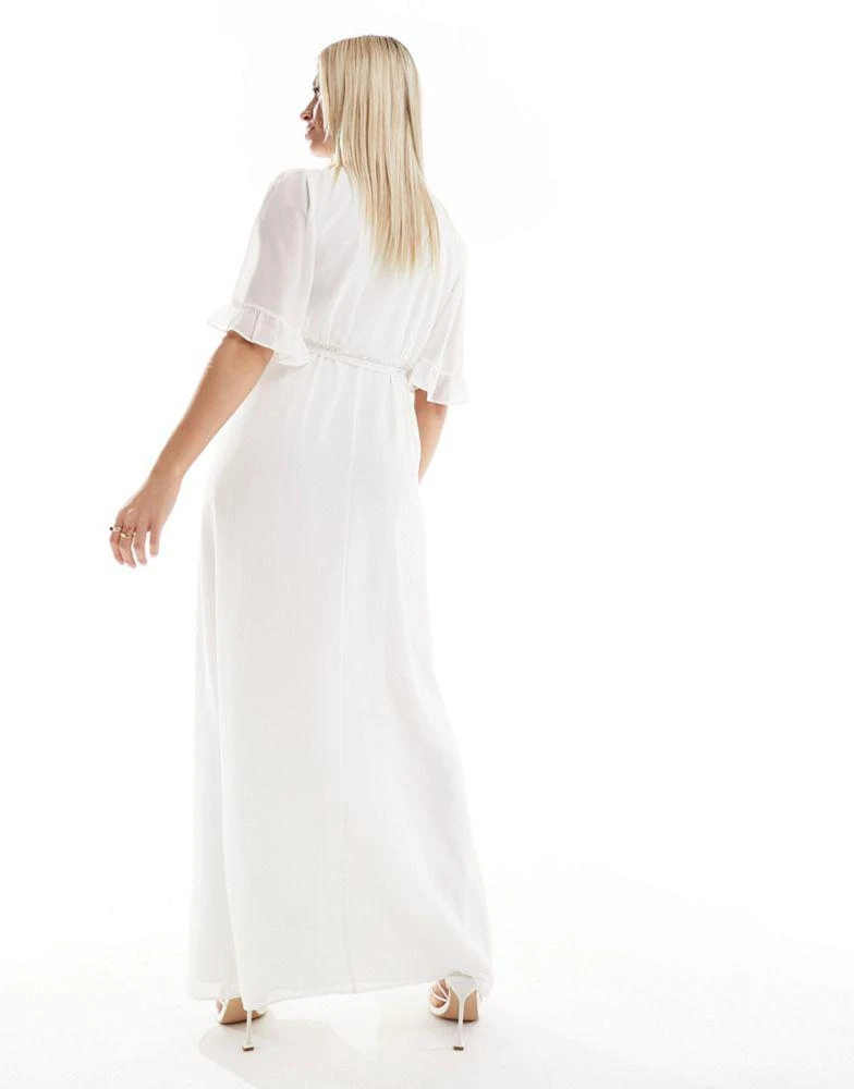 Hope & Ivy Maternity Hope & Ivy Maternity embroidered wrap maxi dress in ivory 3