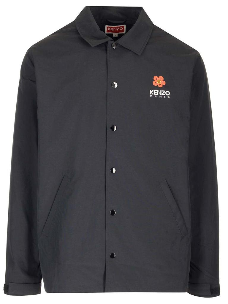 SサイズKENZO BOKE FLOWER COACH JACKET Navy