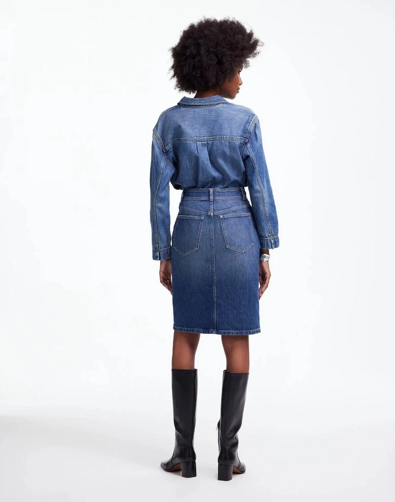 Madewell Denim Button-Front Midi Skirt 3