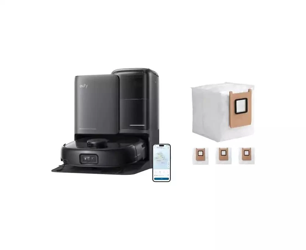 eufy E25 Omni Robot Vacuum Self-Cleaning All-in-One Station + Official Dust Bags
