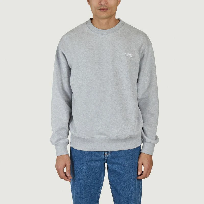 Walk in Paris Sweatshirt with logo, straight cut Gris WALK IN PARIS 1