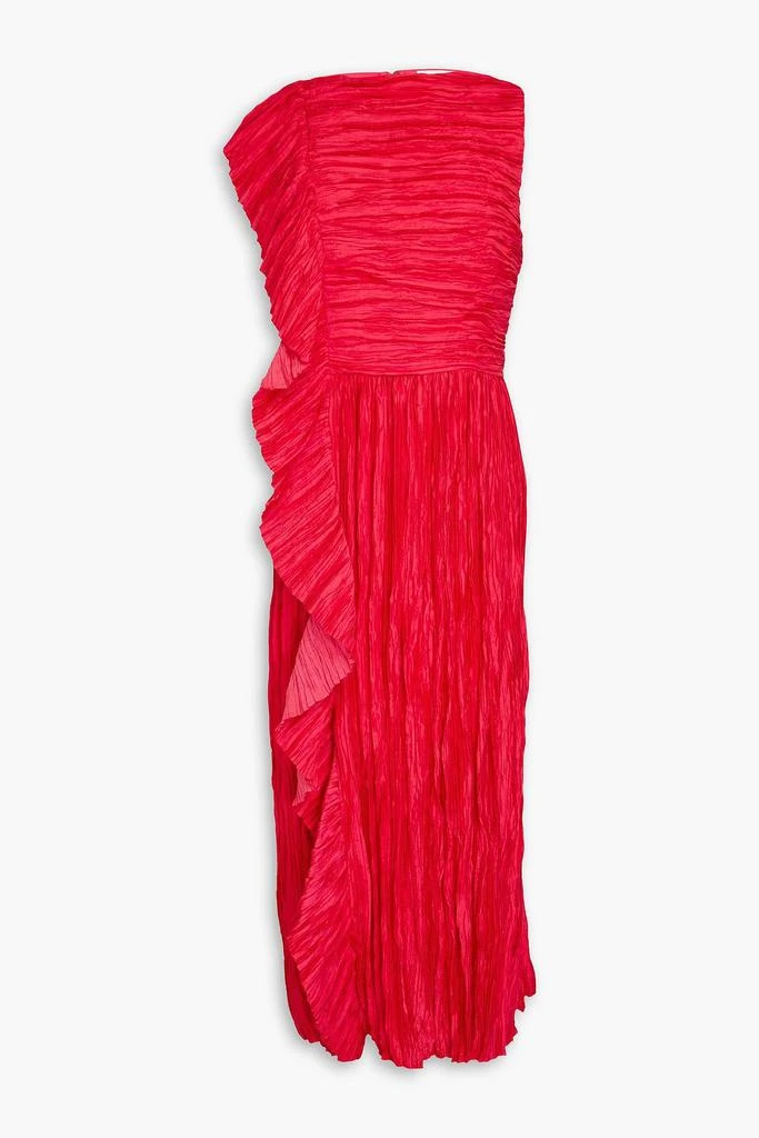 Ulla Johnson Circe ruffled plissé-satin midi dress 1