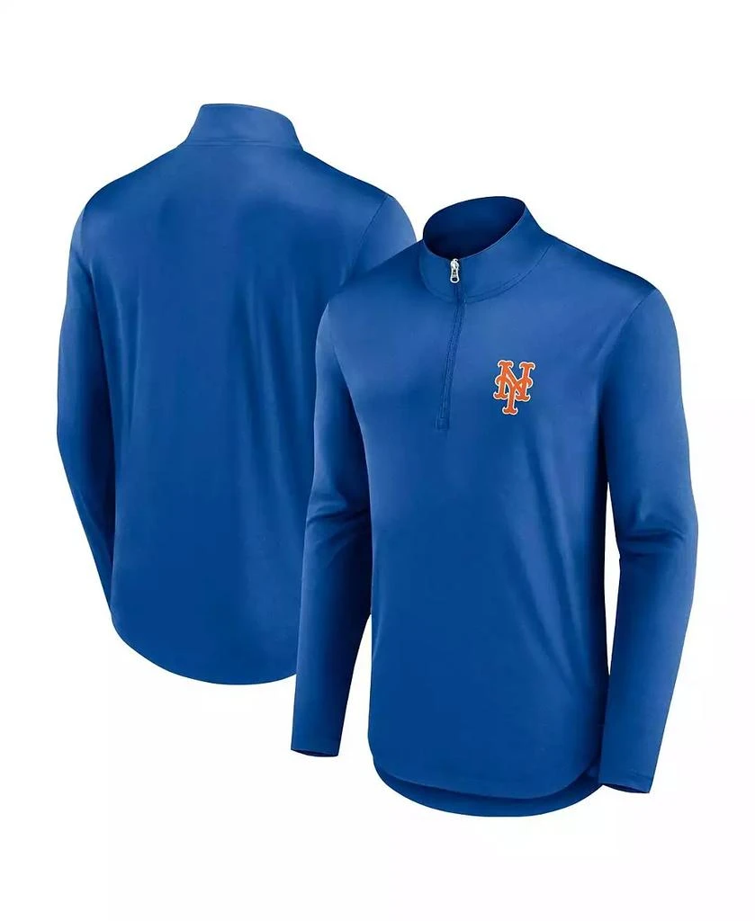 Fanatics Men
s Royal New York Mets Quarterback Quarter-Zip Top