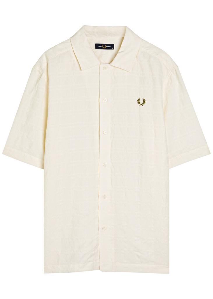 Fred Perry Fred Perry short sleeve oxford shirt in green