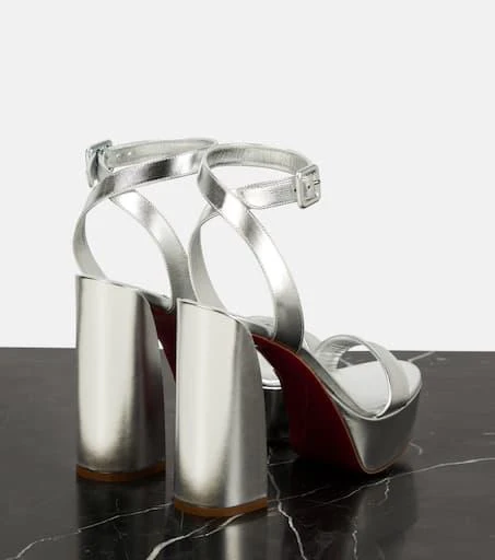 Christian Louboutin Movida Sabina metallic leather platform sandals 3