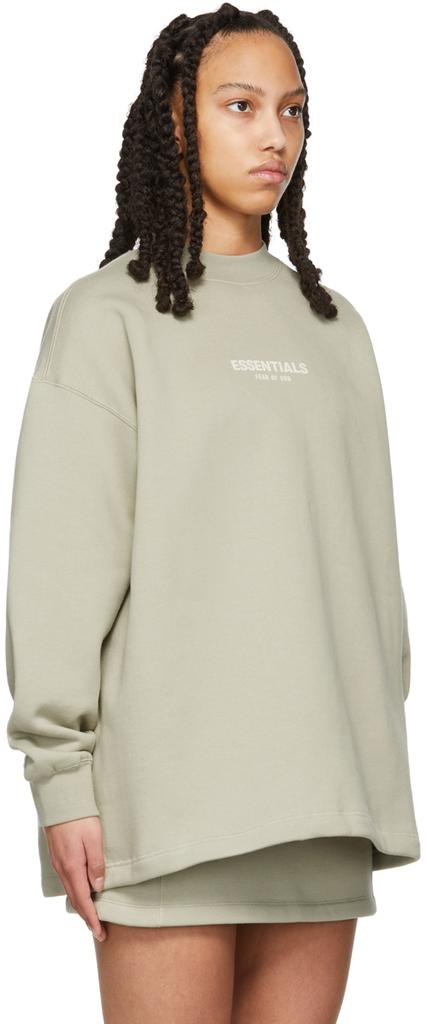 Essentials Green Relaxed Crewneck Sweatshirt