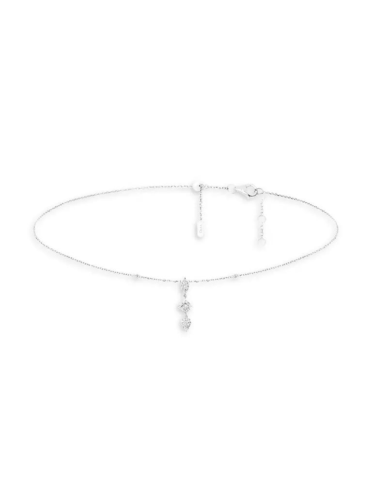 DJULA Delicacy 18K White Gold & Diamond Pendant Necklace