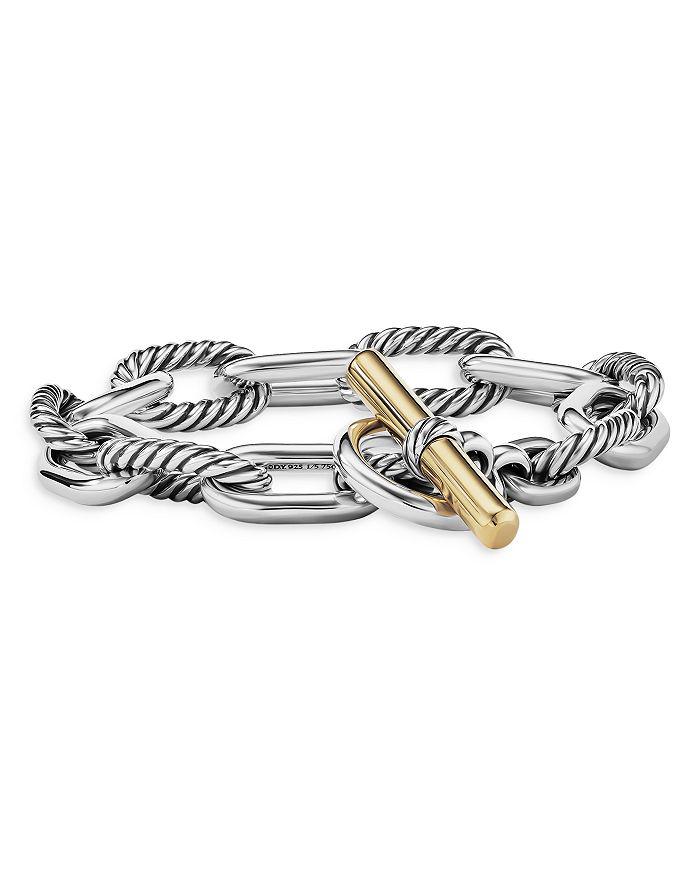 David Yurman 18K Yellow Gold & Sterling Silver DY Madison® Toggle Chain Link Bracelet, 11mm