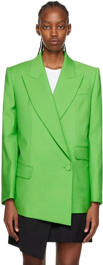 Alexander McQueen Green Double-Breasted Blazer 1