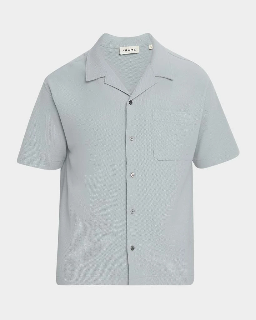 FRAME Men's Relaxed Jacquard Camp Shirt 1