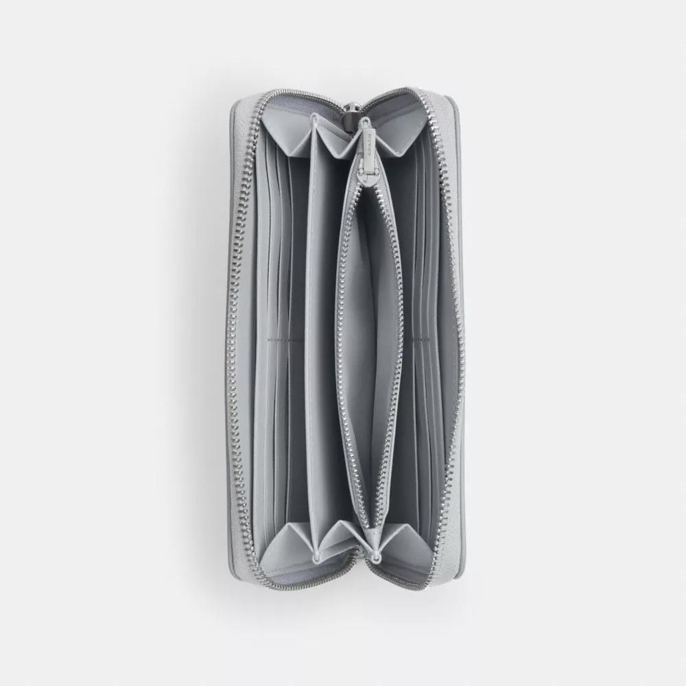 Coach Long Zip Around Wallet In Sketch Signature Canvas