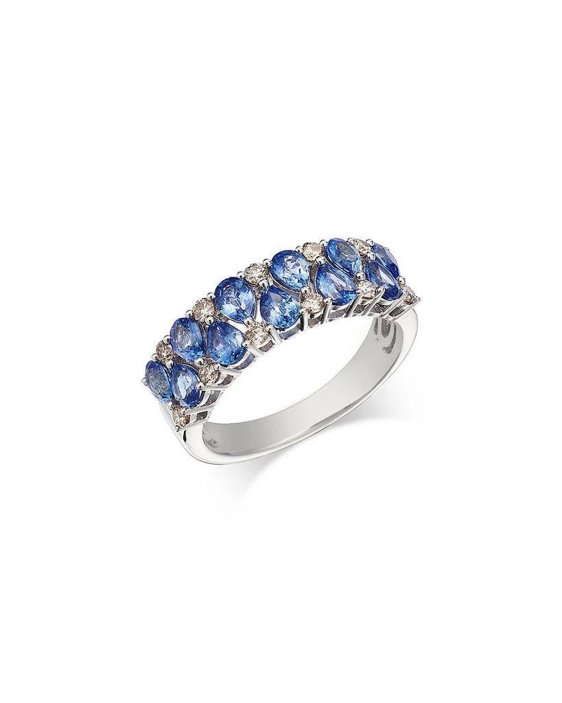 Bloomingdale
s Fine Collection Sapphire 
Diamond Band Ring in 14K White Gold 1