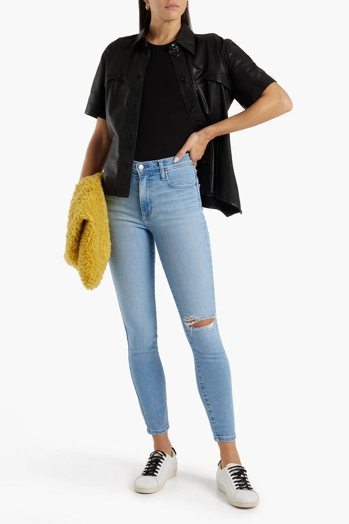 Nobody Denim Cult cropped distressed high-rise skinny jeans 2