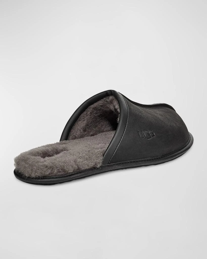 UGG Men's Scuff Leather Mule Slippers w/ Wool Lining 4