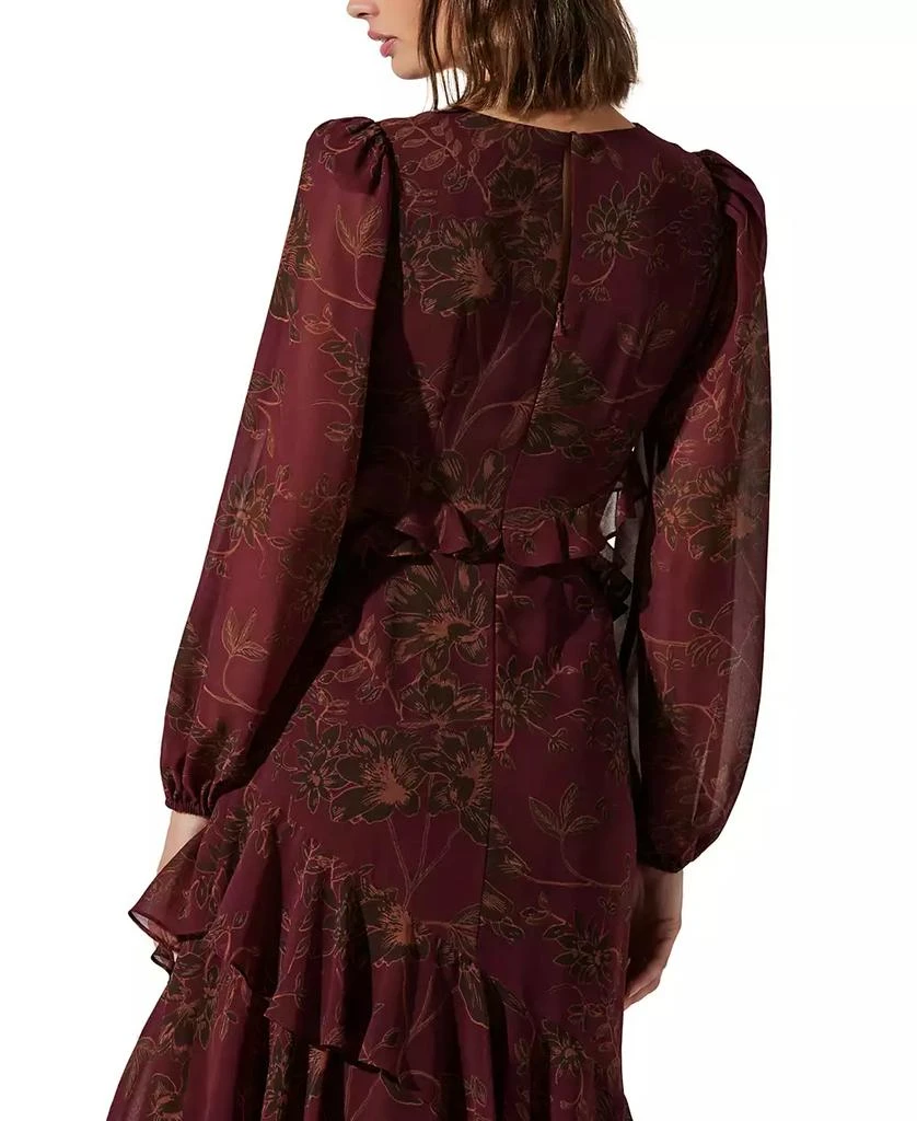 ASTR Women's Biella Printed Ruffle-Trim Dress 4