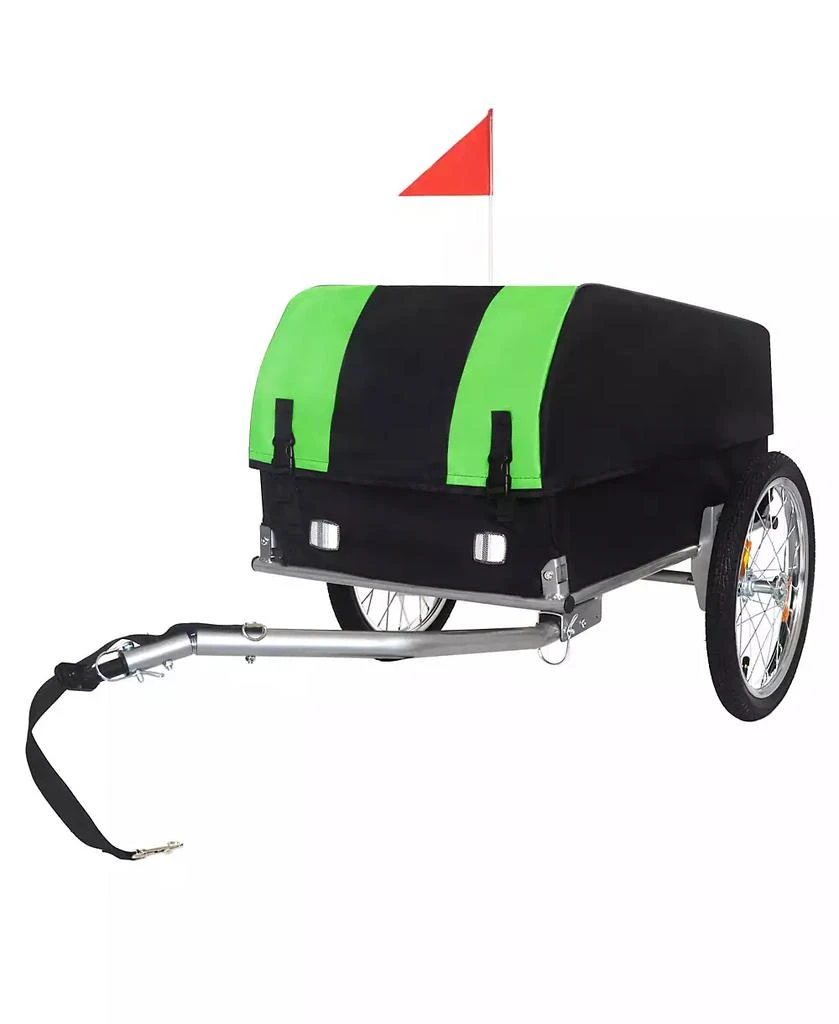 RAINSKEN Heavy-Duty Bike Cargo Trailer, Bicycle Storage Cart with Removable Cover, All-Terrain Wheels and Foldable Design, 88 lbs Capacity
