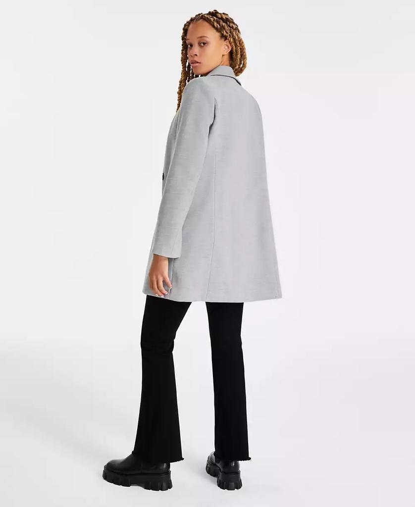 Maralyn & Me Juniors' Houndstooth Long-Sleeve Reefer Coat