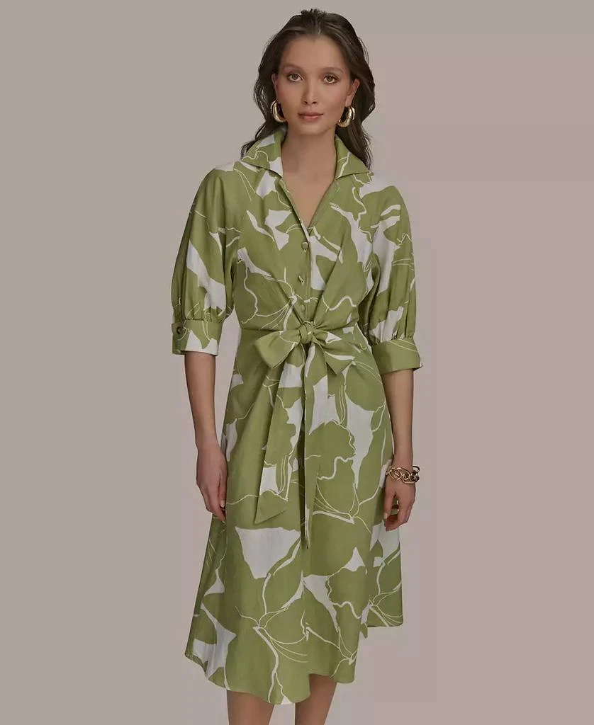 Women's Tie-Front Linen 3/4 Sleeve Printed A-line Midi Dress On Sale Now with Up to 40% Off | Discover Exclusive Deals & Savings at BeyondStyle Authentic Donna Karan dress|women's fashion, Women's Tie-Front Linen 3/4 Sleeve Printed A-line Midi Dress On Sale Now with Up to 40% Off | Discover Exclusive Deals & Savings at BeyondStyle Authentic Donna Karan dress|women's fashion,