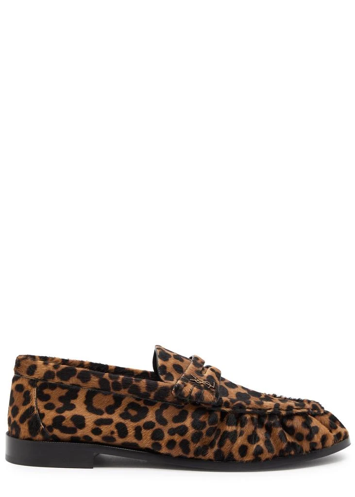 Yves Saint Laurent Le Loafer 15 leopard-print calf hair loafers 1