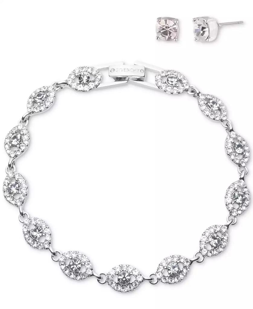 Givenchy 2-Pc. Set Stone & Crystal Link Bracelet & Crystal Stud Earrings