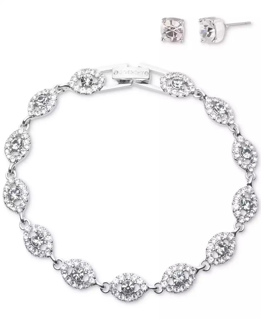 Givenchy 2-Pc. Set Stone & Crystal Link Bracelet & Crystal Stud Earrings 1