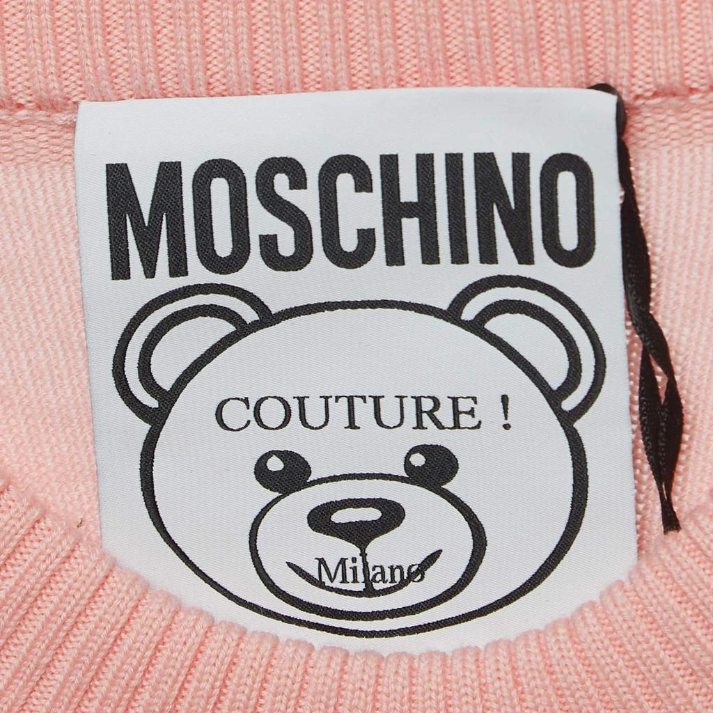 Moschino Moschino Pink Wool Embellished Teddy Bear Sweater XS 4
