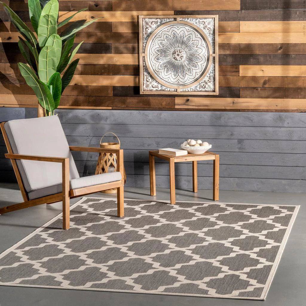 nuLOOM Machine Made Gina Outdoor Moroccan Trellis Area Rug 8