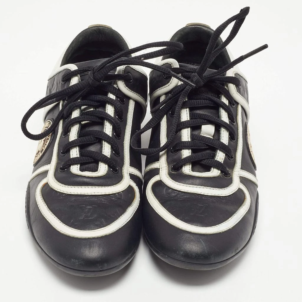Louis Vuitton Louis Vuitton Black/White Monogram Embossed Leather Low Top Sneakers Size 37 3
