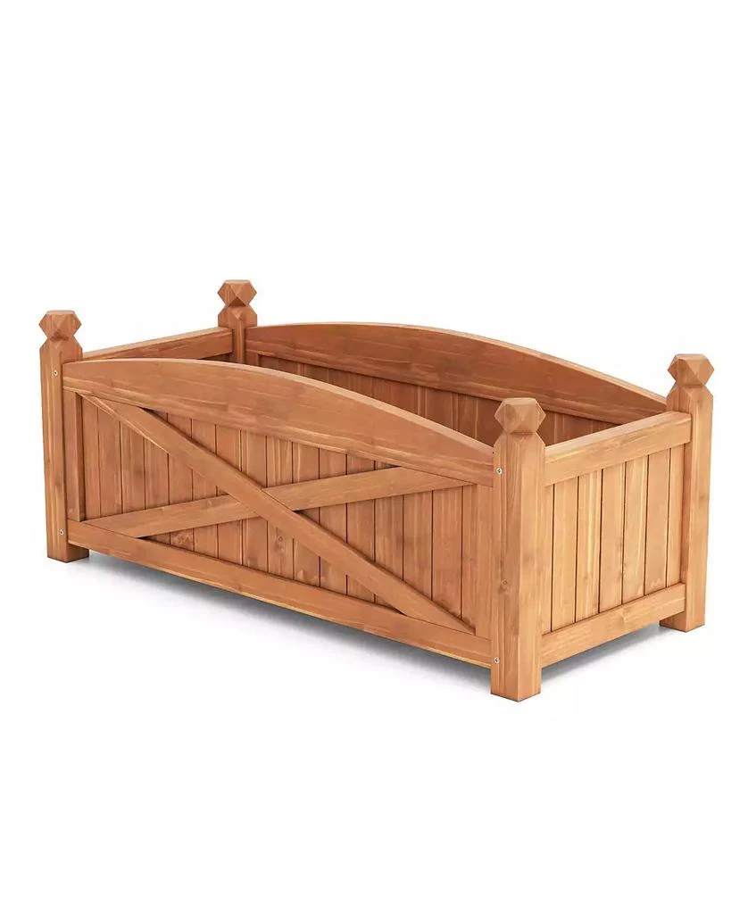 GOUUN Wooden Raised Garden Bed Drainage Holes for Patio Garden 5