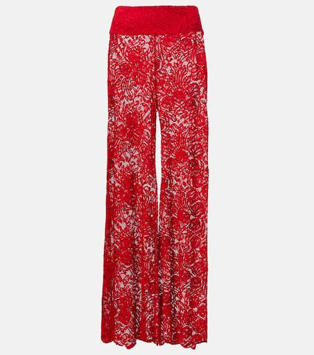 Alexandra Miro Paloma lace wide-leg pants