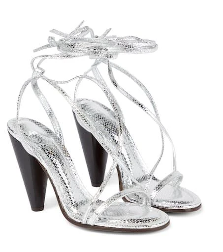 Isabel Marant Aliza metallic leather sandals 1