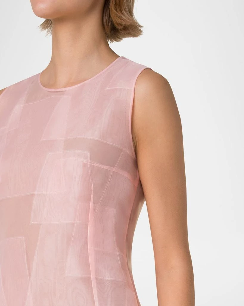 Akris Layered Trapezoid Techno Organza Sleeveless Dress 5
